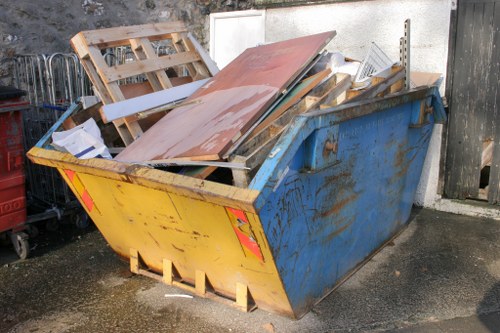 Office space being cleared and organized