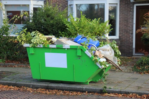 Modern Docklands construction project with efficient waste management